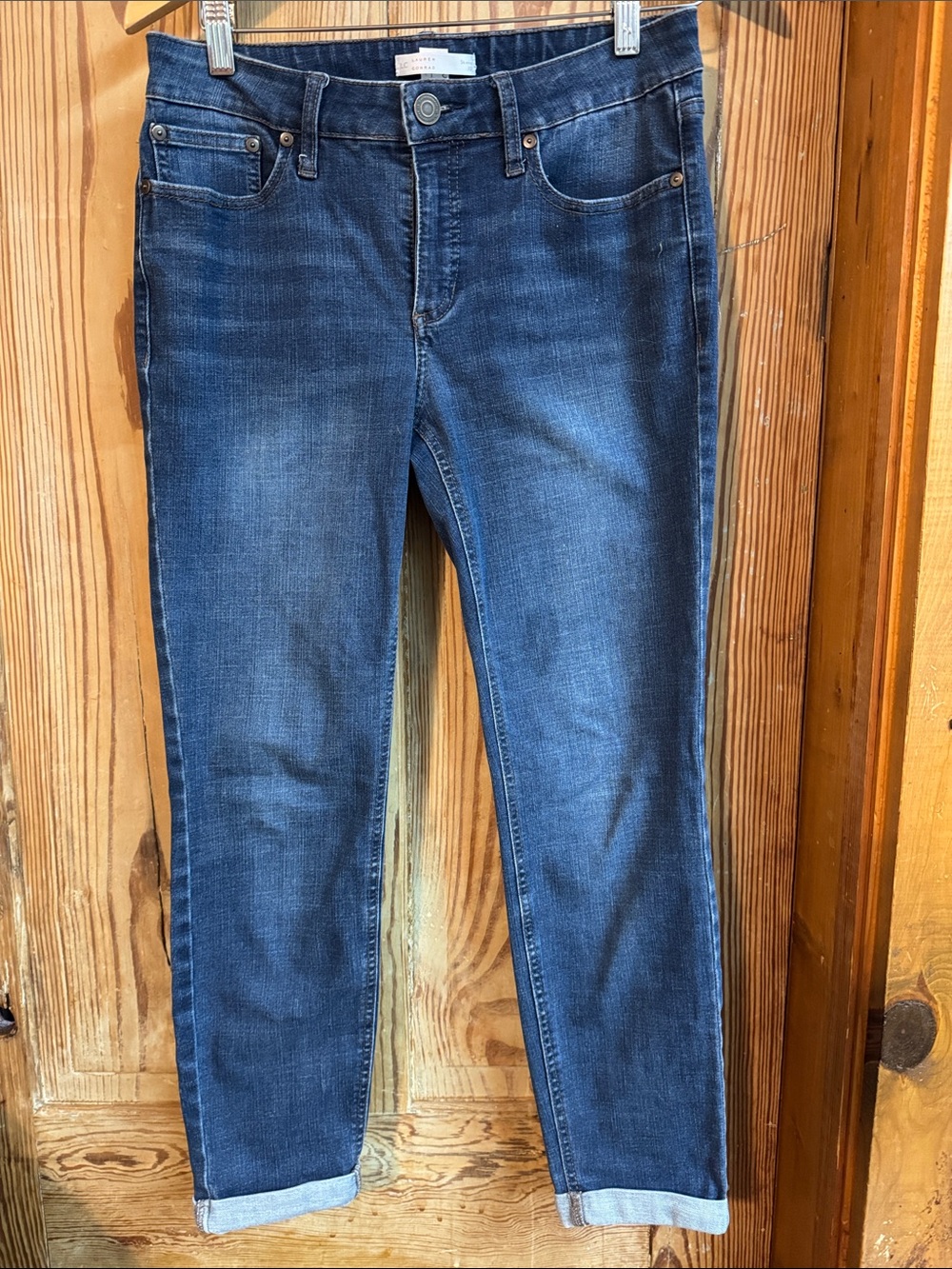 Lauren Conrad skinny 10 Women's Cropped Ankle Jeans in Dark Blue